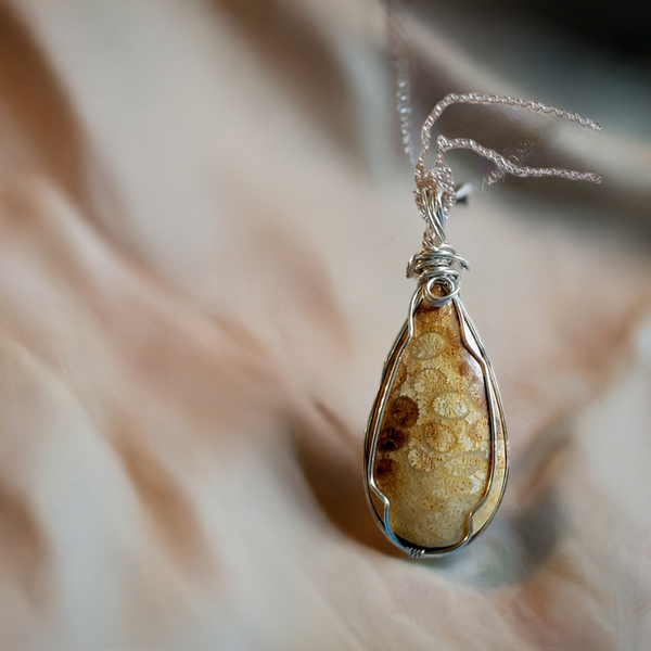 Agatized Coral Pendant