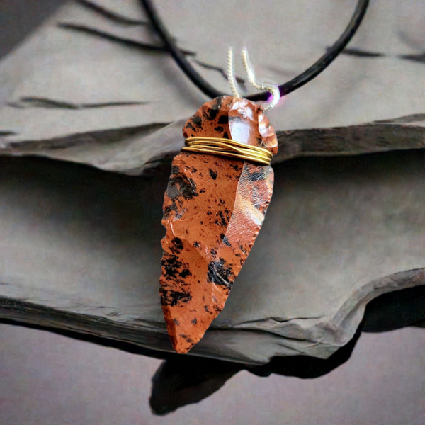 Mahogany Obsidian Arrow Head Pendant