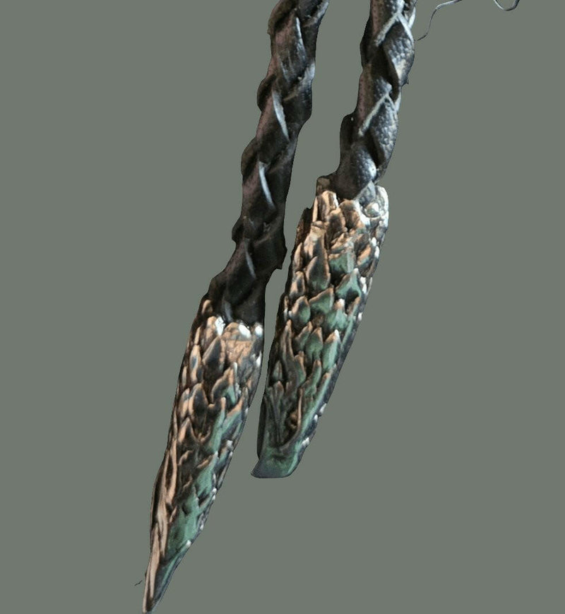 Unique Petrified Palm Root Bolo Tie with Eagle Tips.